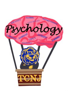 psychology logo - lion in hot air balloon where the balloon is a brain